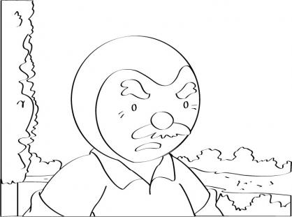 coloriage le papa de t choupi en colere